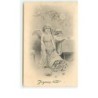 n°6769 - Joyeux Noël - Anges apportant un sac rempli de victuailles