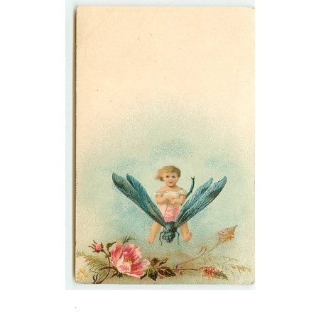 n°6784 - Enfant sur une libellule