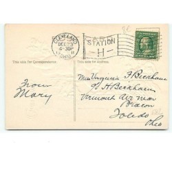 n°682 - Carte Gaufrée - A Merry Christmas - Angelot, cloche