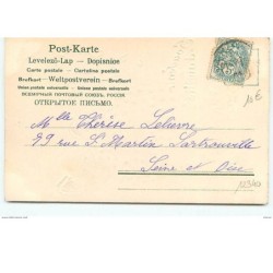 n°12340 - Carte Fantaisie - Souvenir d'amitié - Deux anges avec des fleurs