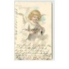 n°6891 - Carte Gaufrée - Frohliche Weihnachten - Ange donnant à manger à des oisillons