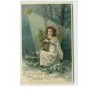 n°6894 - Frohliche Weihnachten - Ange assis avec une cloche et un sapin
