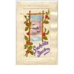 n°6909 - Carte Brodée -...