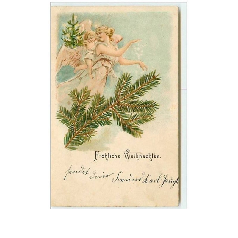 n°6922 - Fantaisie - Fröhliche Weihnachten - Ange gardien et angelot