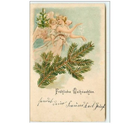 n°6922 - Fantaisie - Fröhliche Weihnachten - Ange gardien et angelot