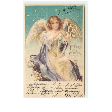 n°6938 - Fantaisie - Fröhliche Ostern - Ange jouant de la Lyre