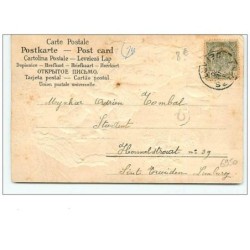 n°6950 - Carte Fantaisie Gaufrée - Fillette et sa mère au bord d'un étang