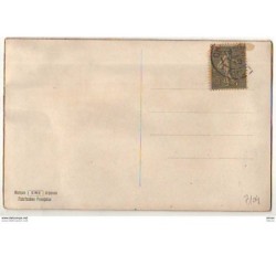 n°7104 - Carte Brodée avec rabat - Fleurs Patriotiques et Soleil