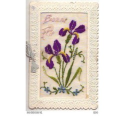 n°7110 - Carte Brodée -...