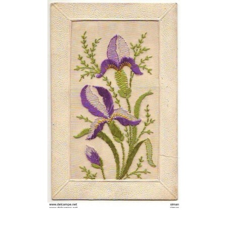 n°7153 - Carte Brodée - Iris