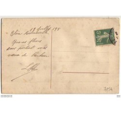 n°7154 - Carte Brodée - Bonne Année - Fleur Blanche