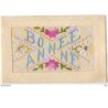 n°7156 - Carte Brodée - Bonne Année en croix