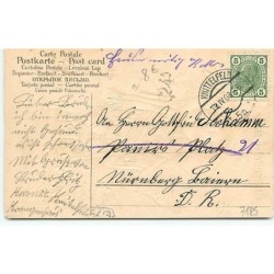 n°7185 - Carte Fantaisie Gaufrée - Gesegnetes Osterfest - Enfant avec un Mouton