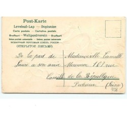 n°7238 - Carte Fantaisie Gaufrée - Bonne Année - Enfant Angelot avec des fleurs