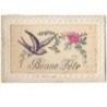 n°7259 - Carte Brodée - Bonne Fête - Hirondelle