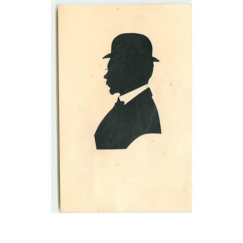 n°7316 - Silhouette - Homme en chapeau melon