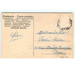 n°7372 - Carte Fantaisie Gaufrée - Bonne Année - Enfants dans une Automobile