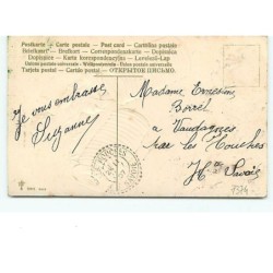 n°7374 - Carte Fantaisie Gaufrée - Bonne Année - Angelot avec des lampions