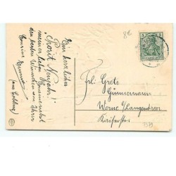 n°7379 - Carte Fantaisie Gaufrée - Frohliche Neujahr - Enfants avec un sapin