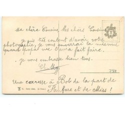 n°7381 - Carte Fantaisie - Bonne Année - Enfant avec une biche
