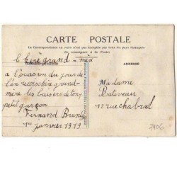 n°7406 - Carte Brodée avec rabat - Pensées
