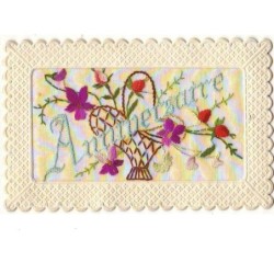 n°7410 - Carte Brodée -...