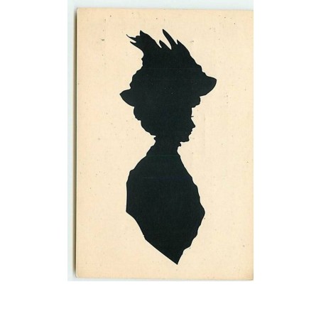 n°7415 - Silhouette de femme avec un chapeau