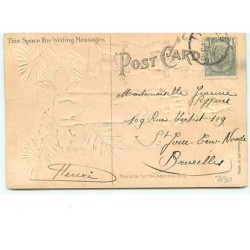 n°7430 - Carte Gaufrée - Surréalisme - Bougie rouge humanisée