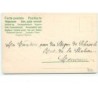 n°7480 - Carte Gaufrée - Heureuses Pâques - Angelot , attelage de poussins