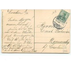 n°7486 - Carte Fantaisie - Marie Flatscher - Frohe Ostern - Fillette avec des moutons
