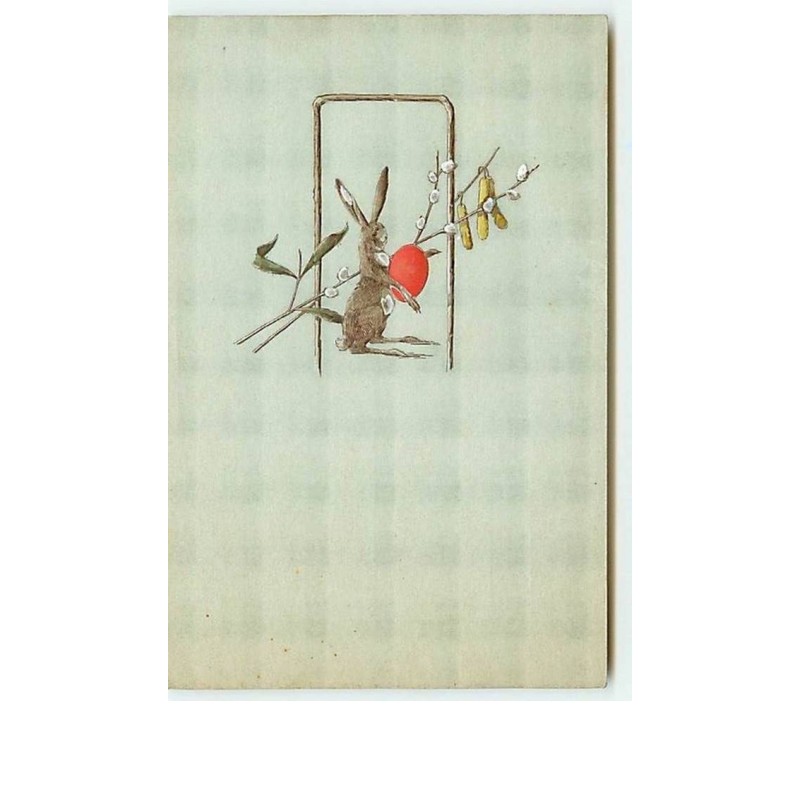 n°7489 - Carte Gaufrée - Lapin et oeuf