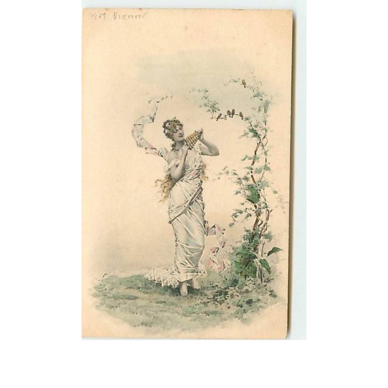 n°7492 - MM Vienne - Femme et Flûte de pan