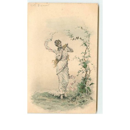 n°7492 - MM Vienne - Femme et Flûte de pan