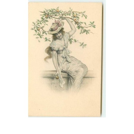 n°7498 - MM Vienne n°670 - Femme tenant une branche