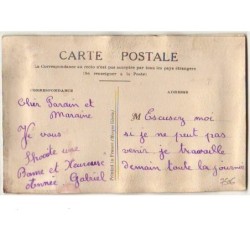 n°7506 - Carte Brodée - Bonne Année - Maison dans un médaillon