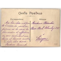 n°7509 - Carte Brodée - Bonne Année - Pensées - Paysage Hivernal