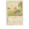 n°7520 - Carte Illustrateur - Pauli Ebner - Première Chasse - Papillon