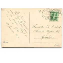 n°7549 - Carte Fantaisie - Fillette avec sa poupée et un chat - Teckel