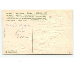 n°7580 - Carte Fantaisie Gaufrée - Easter Greetings - Enfants et mouton