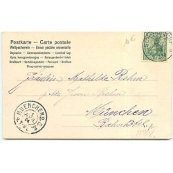 n°12375 - Fröhliche Ostern - Jeune femme voguant dans un oeuf