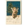 n°7589 - Carte Fantaisie - Gruss vom Christkind - Angelot jouant du violon