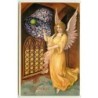 n°12377 - Fröhliche Ostern - Ange sonnant une cloche faite en lilas