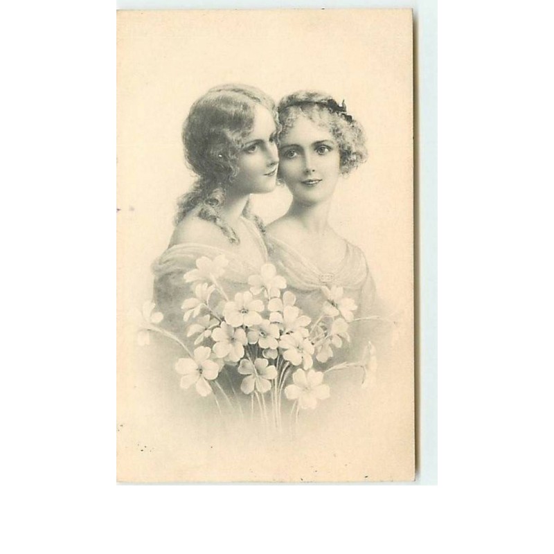 n°7626 - Carte Fantaisie - MM Vienne n°656 - Portrait de deux Femmes
