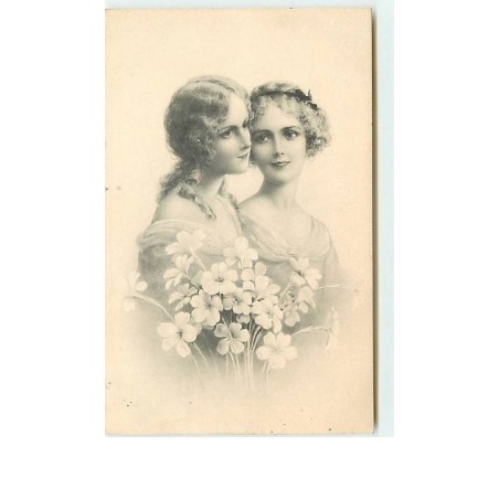 n°7626 - Carte Fantaisie - MM Vienne n°656 - Portrait de deux Femmes