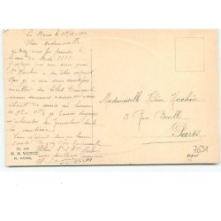 n°7631 - Carte Fantaisie - MM Vienne n°438 - Femme mangeant des cerises dans un médaillon