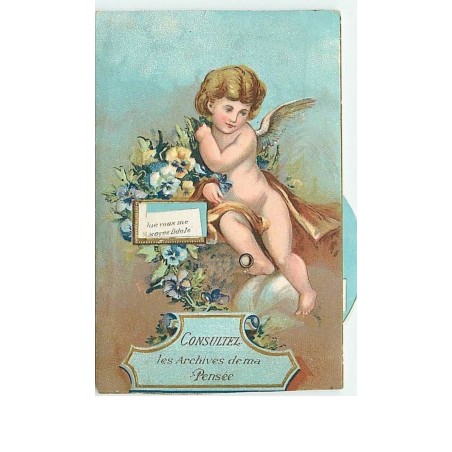 n°7650 - Carte Fantaisie Gaufrée Système - Angelot - Consultez les Archives de ma Pensée
