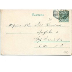 n°7689 - Carte Fantaisie - Viel Glück im Neuen Jahr - Angelot sur un cochon lancant des pièces d'or