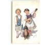 n°7697 - Carte Fantaisie - Feiertag - Enfants et Teckel