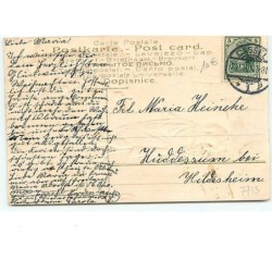 n°7733 - Carte Gaufrée - Fröhliche Weihnachten - Ange apportant un sapin à des enfants