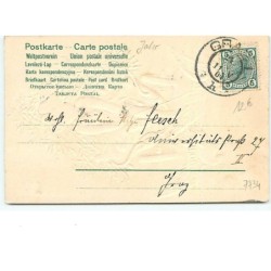 n°7734 - Carte Gaufrée - Fröhliche Weihnachten - Ange apportant des jouets et un sapin
